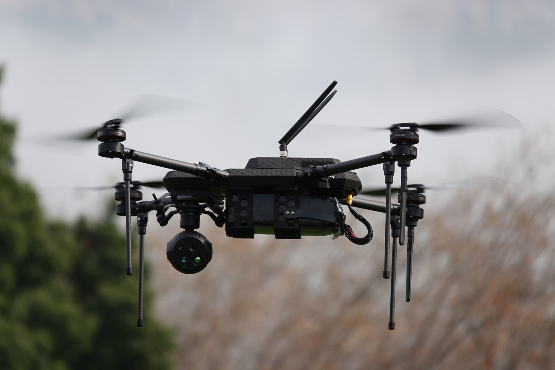 RECCE modular UAV with mission payload bay fitted for ISR operations