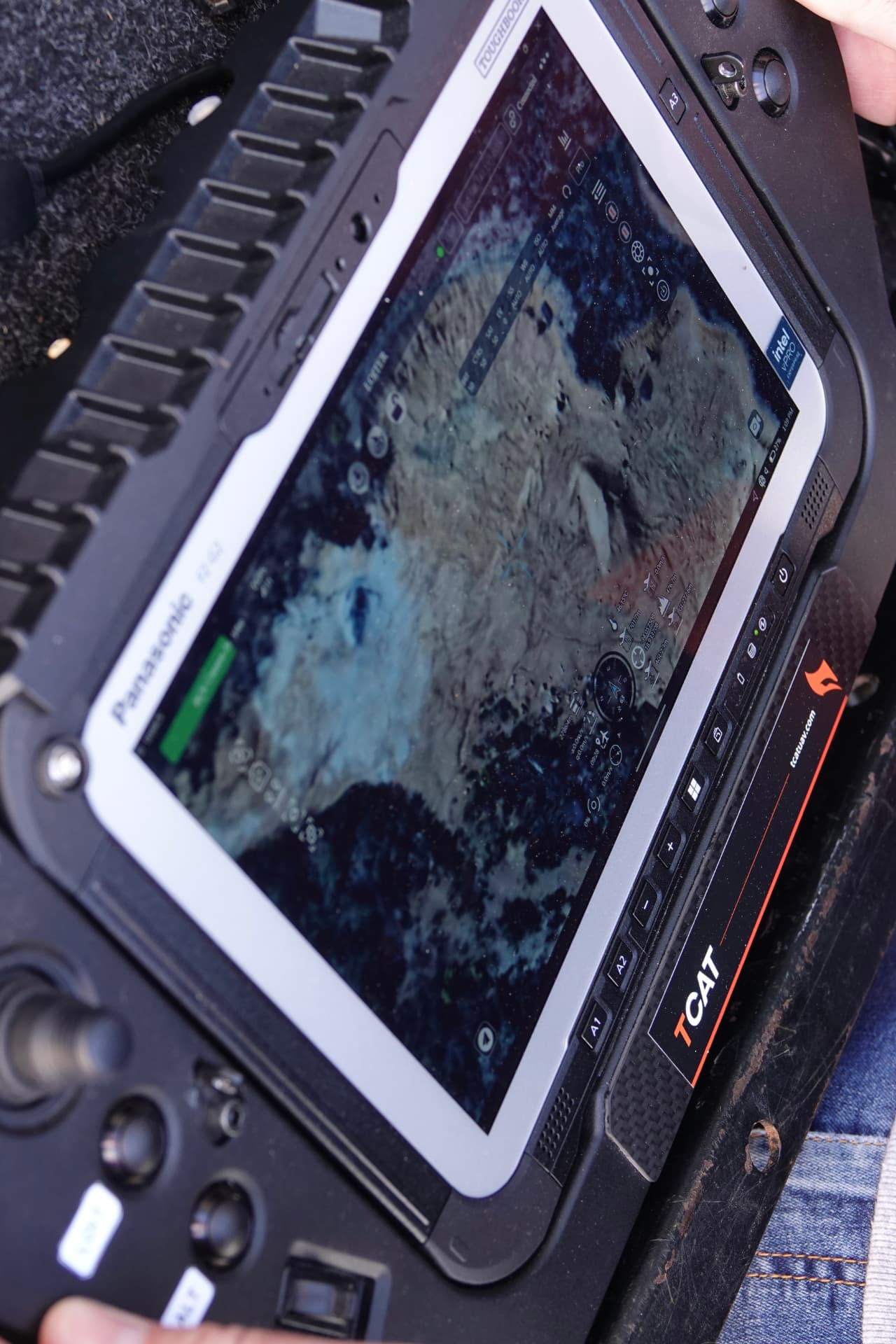 TCAT RECCE ISR UAV — Survey & inspection configuration: RECCE survey mission planning on the rugged TCAT ground control station.